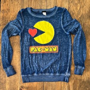 Blue pac man sweatshirt